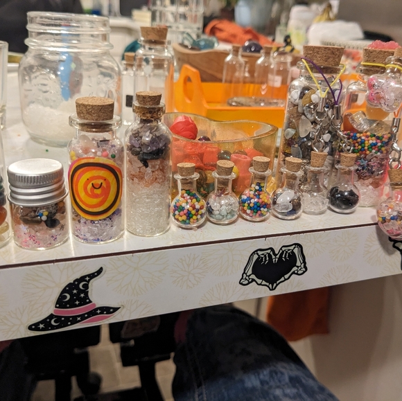 Mini Glass Potion Bottles Tiny Crystal Charms Add On To Any Bundle $5 Each! - Picture 9 of 15